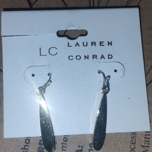 LC Lauren Conrad Silver Teardrop Earrings NWT